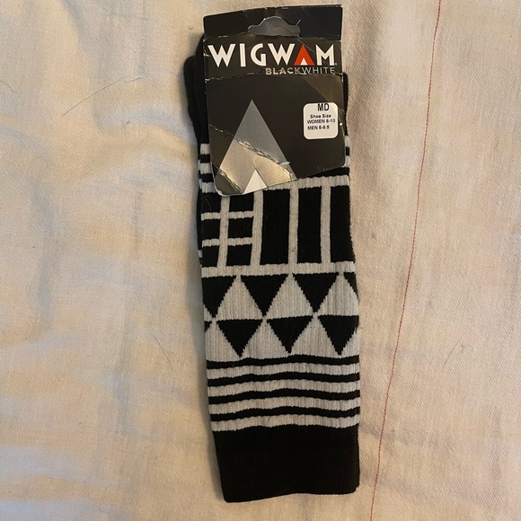 wigwam Other - Wigwam patterned dress socks (black and white)